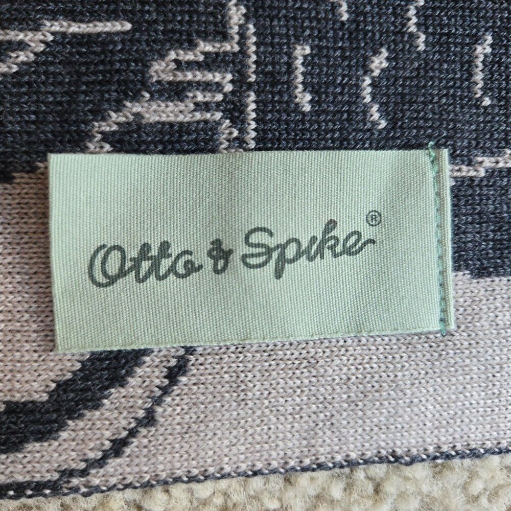 NWT Otto & Spike Merino Scarf Wool Knit Cockatoo Parrot Bird Charcoal GREY - Picture 6 of 12